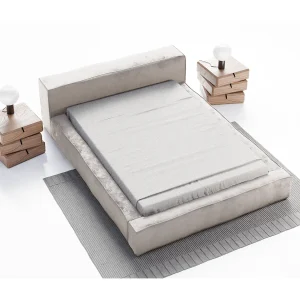 Emporius gestoffeerd bed tweepersoonsbed 160×200 Bueno – lattenbodem, opbergruimte – fluweel – Zilver (Infinity 14)