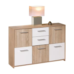 Elsra kommode 5 deuren, 2 lades Sonoma eiken decor. Elsra kommode 5 deuren, 2 lades Sonoma eiken decor.