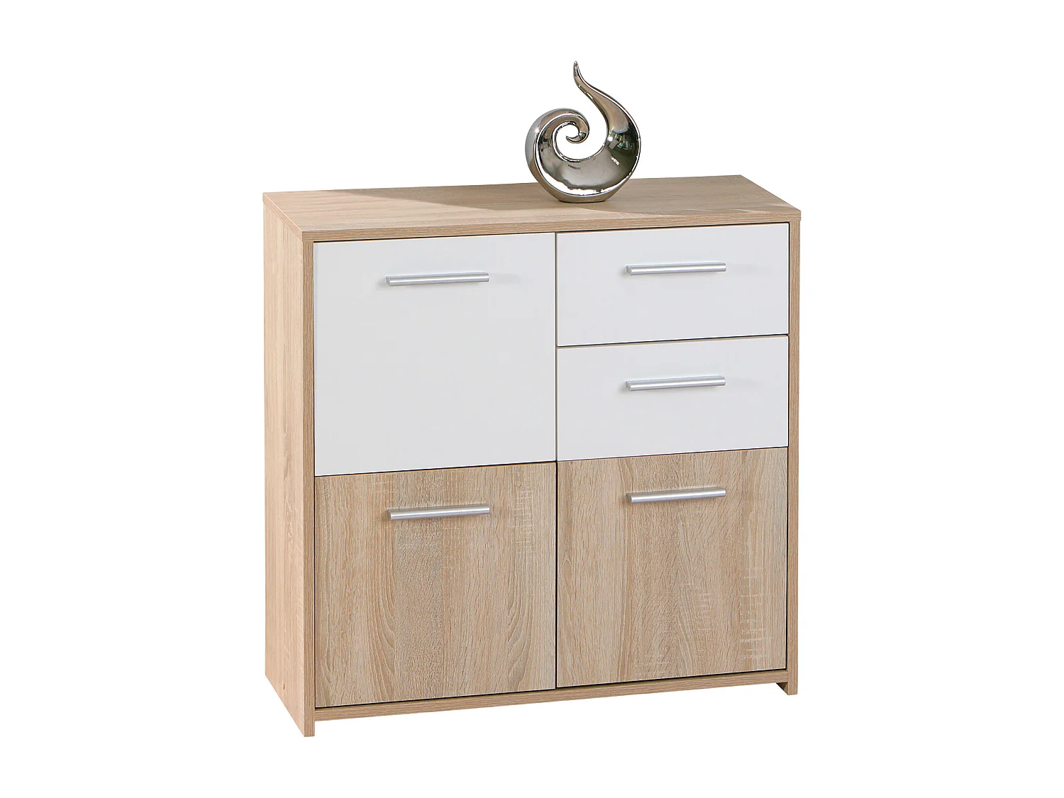 Edsam kommode 3 deuren, 2 lades Sonoma eiken decor.