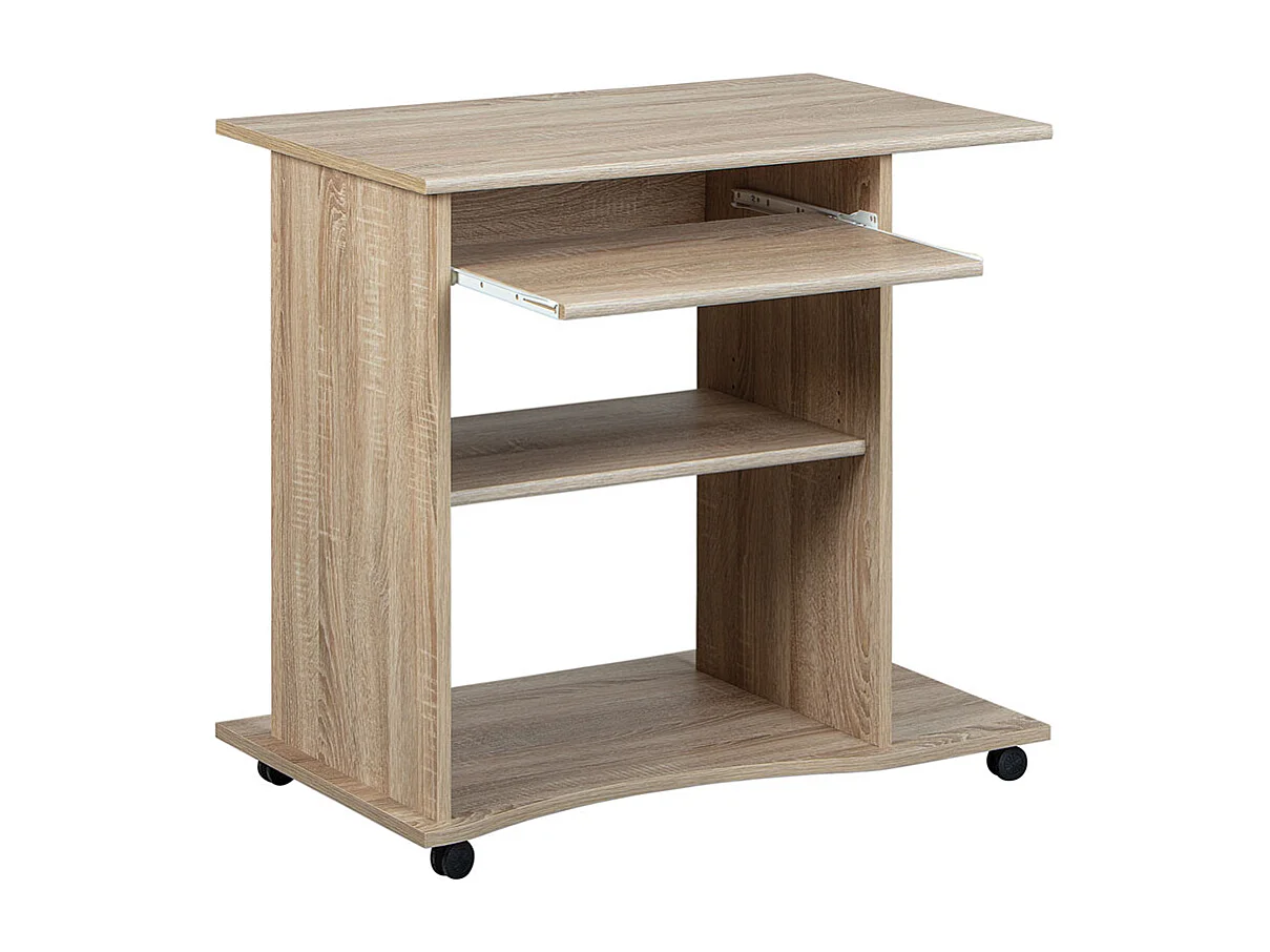 Dusa bureau 1 plank, 1 uittrek Sonoma eiken decor.