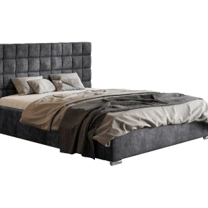 Emporius gestoffeerd bed 140×200 met opbergruimte Noris – tweepersoonsbed, lattenbodem – Donkergrijs (Goya 10) Emporius gestoffeerd bed 140×200 met opbergruimte Noris – tweepersoonsbed, lattenbodem – Donkergrijs (Goya 10)