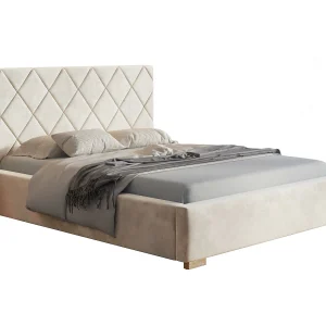 Emporius bed met opbergruimte 160×200 Aron – tweepersoonsbed, lattenbodem, bedlade, gestoffeerd bed 140×200 – 160×200 (Amor Velvet 4304)