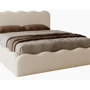 Emporius Gestoffeerd bed 180×200 cm Wave, bed met opbergruimte – fluwelen Beige (Elegance 2) Emporius Gestoffeerd bed 180×200 cm Wave, bed met opbergruimte – fluwelen Beige (Elegance 2)