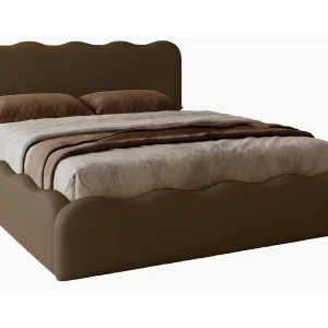 Emporius Gestoffeerd bed 140×200 cm Wave, bed met opbergruimte – fluwelen Donkerbruin (Elegance 6) Emporius Gestoffeerd bed 140×200 cm Wave, bed met opbergruimte – fluwelen Donkerbruin (Elegance 6)