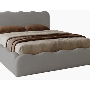 Emporius Gestoffeerd bed 160×200 cm Wave, bed met opbergruimte – fluwelen Grijs (Elegance 19) Emporius Gestoffeerd bed 160×200 cm Wave, bed met opbergruimte – fluwelen Grijs (Elegance 19)