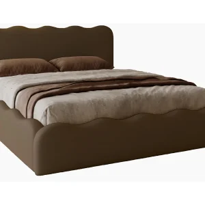 Emporius Gestoffeerd bed 200×200 cm Wave, bed met opbergruimte – fluwelen Donkerbruin (Elegance 6) Emporius Gestoffeerd bed 200×200 cm Wave, bed met opbergruimte – fluwelen Donkerbruin (Elegance 6)