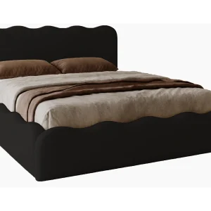 Emporius Gestoffeerd bed 160×200 cm Wave, bed met opbergruimte – fluwelen Zwart (Elegance 21) Emporius Gestoffeerd bed 160×200 cm Wave, bed met opbergruimte – fluwelen Zwart (Elegance 21)