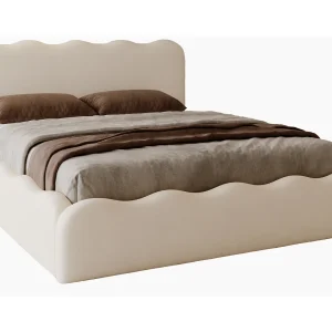Emporius Gestoffeerd bed 160×200 cm Wave, bed met opbergruimte – fluwelen Beige (Elegance 2) Emporius Gestoffeerd bed 160×200 cm Wave, bed met opbergruimte – fluwelen Beige (Elegance 2)