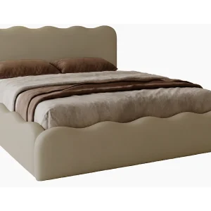 Emporius Gestoffeerd bed 160×200 cm Wave, bed met opbergruimte – fluwelen Bruin (Elegance 5) Emporius Gestoffeerd bed 160×200 cm Wave, bed met opbergruimte – fluwelen Bruin (Elegance 5)