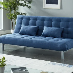 Driezits bedbank van stof HORNET – Blauw – Koop nu eenvoudig en goedkoop Driezits bedbank van stof HORNET – Blauw – Koop nu eenvoudig en goedkoop
