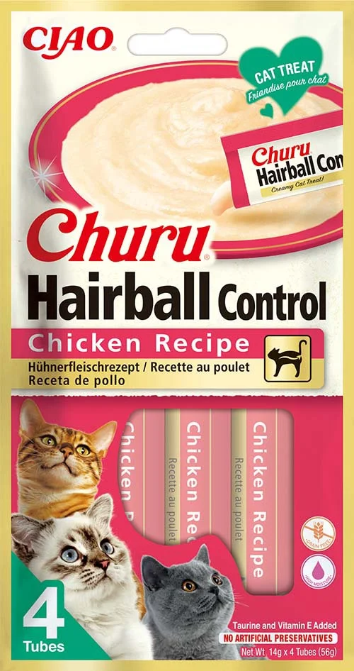 Ciao kattensnack Churu hairball control kip 14 g 4 stuks