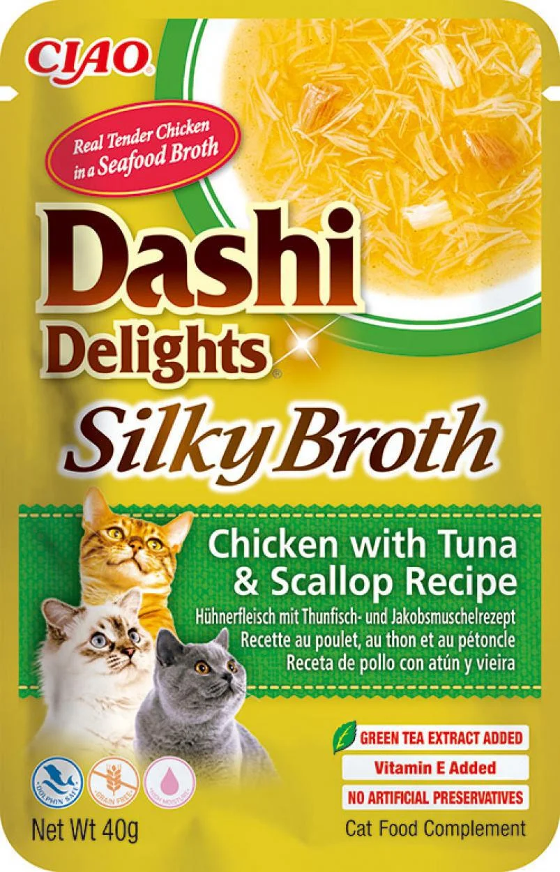 Ciao kattensnack Dashi Delights kip met tonijn en garnaal 40 g