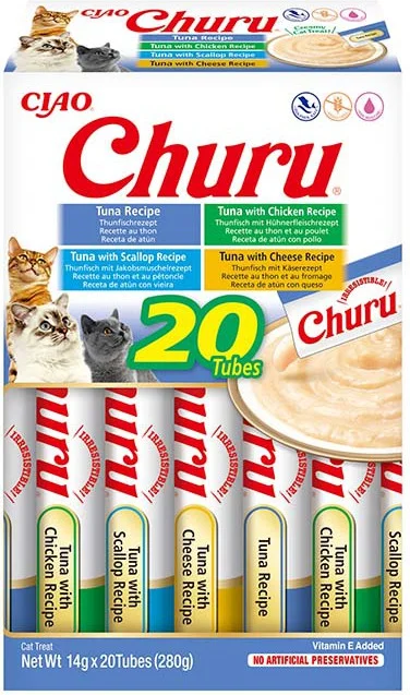 Ciao kattensnack Churu tonijn / kip / kaas 14 g 20 stuks