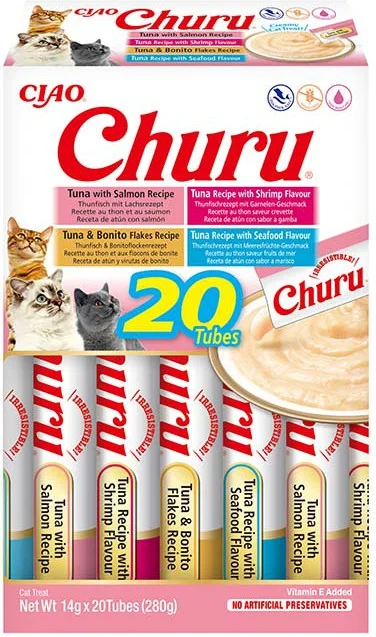 Ciao kattensnack Churu vis multipack 14 g 20 stuks