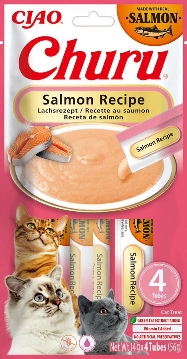 Ciao kattensnack Churu zalm 14 g 4 stuks