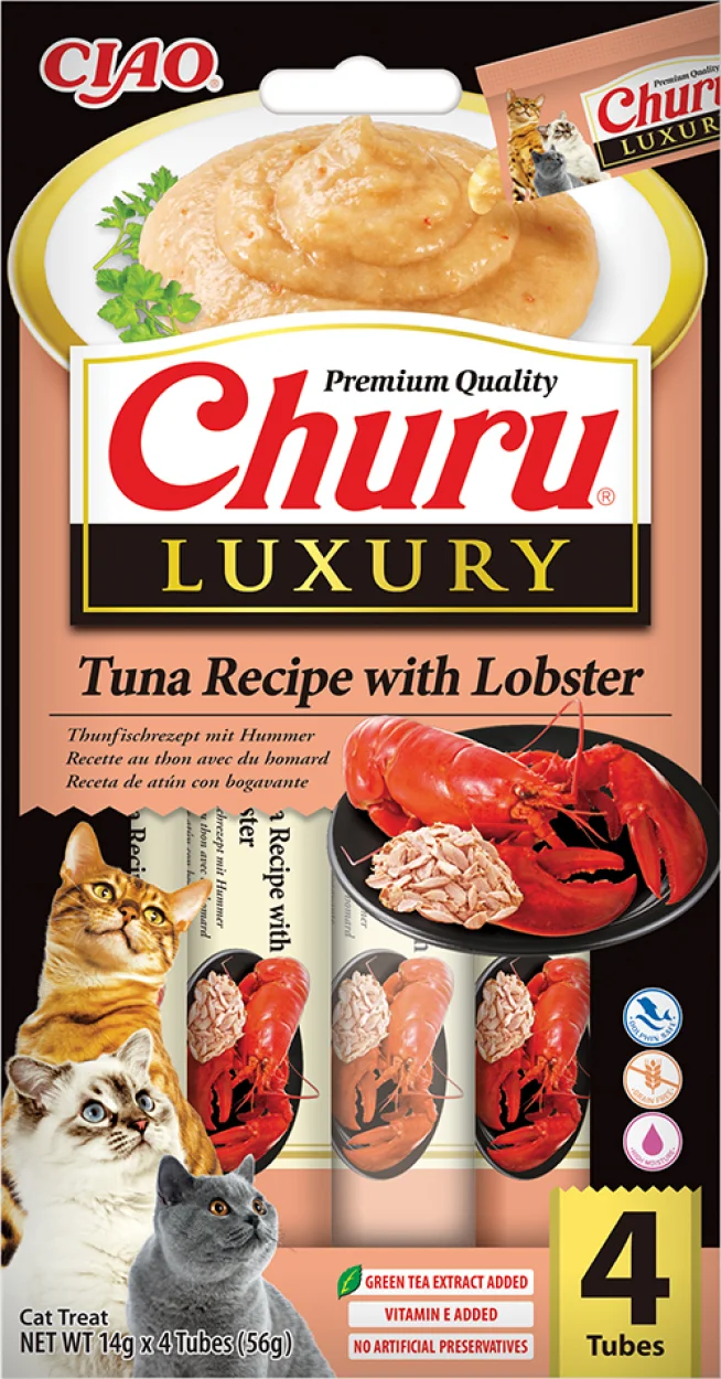 Ciao kattensnack Churu Luxury tonijn met krab 14 g 4 stuks