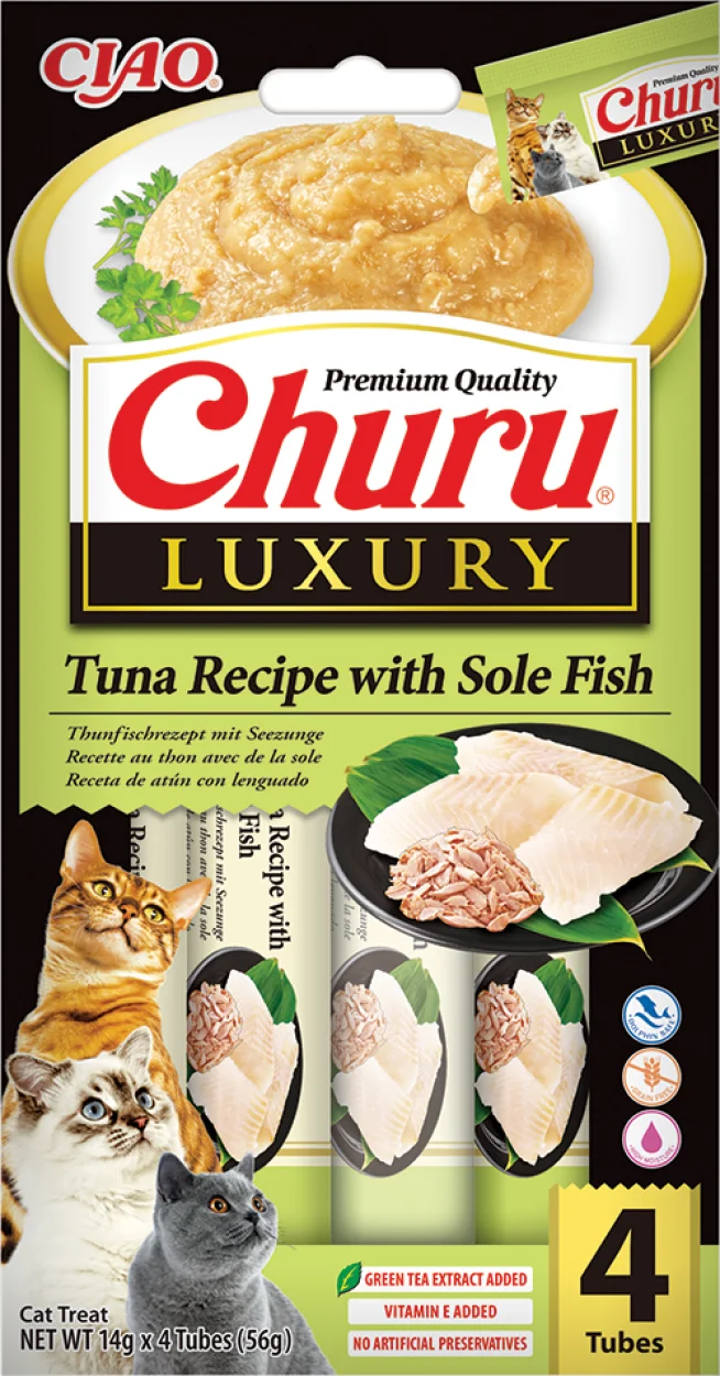 Ciao kattensnack Churu Luxury tonijn met tong 14 g 4 stuks