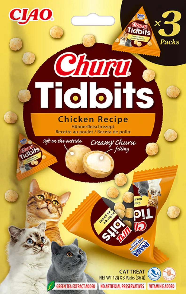 Ciao kattensnack Churu Tidbits kip 12 g 3 stuks
