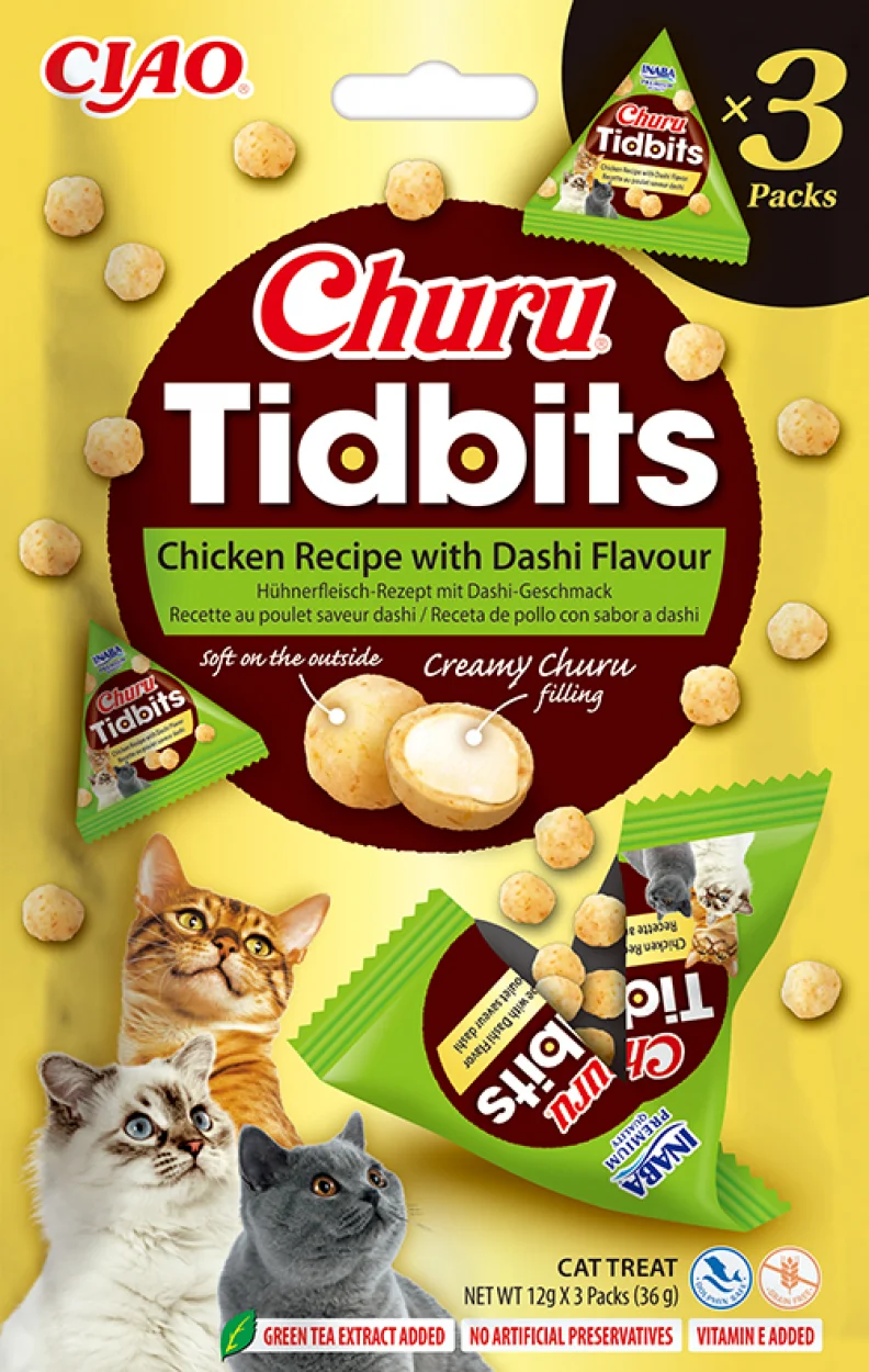 Ciao kattensnack Churu Tidbits kip met dashi 12 g 3 stuks