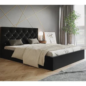 Emporius Gestoffeerd bed 140×200 Molly – opbergruimte en bedlade – bed 140×200 Zwart (Amor Velvet 4322) Emporius Gestoffeerd bed 140×200 Molly – opbergruimte en bedlade – bed 140×200 Zwart (Amor Velvet 4322)