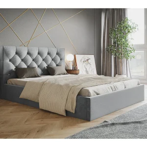 Emporius Gestoffeerd bed 180×200 Molly – opbergruimte en bedlade – bed 180×200 Grijs (Amor Velvet 4318) Emporius Gestoffeerd bed 180×200 Molly – opbergruimte en bedlade – bed 180×200 Grijs (Amor Velvet 4318)