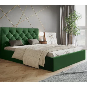 Emporius Gestoffeerd bed 140×200 Molly – opbergruimte en bedlade – bed 140×200 Groen (Amor Velvet 4311) Emporius Gestoffeerd bed 140×200 Molly – opbergruimte en bedlade – bed 140×200 Groen (Amor Velvet 4311)