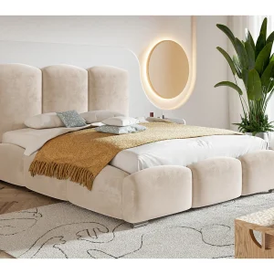 Emporius Gestoffeerd bed met opbergruimte 200×200 Roma – tweepersoonsbed 200 x 200, fluwelen Beige (Amor Velvet 4304) Emporius Gestoffeerd bed met opbergruimte 200×200 Roma – tweepersoonsbed 200 x 200, fluwelen Beige (Amor Velvet 4304)