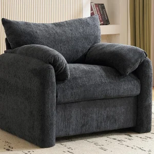 Enkele chenille fauteuil – Grijs