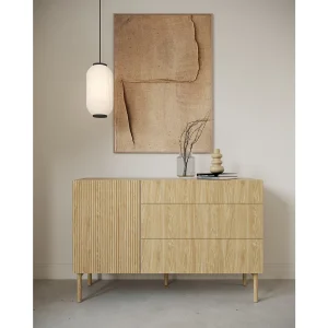 Dressoir met 3 laden – 140 cm – met 3 laden – eikenlook – NOLIE Dressoir met 3 laden – 140 cm – met 3 laden – eikenlook – NOLIE