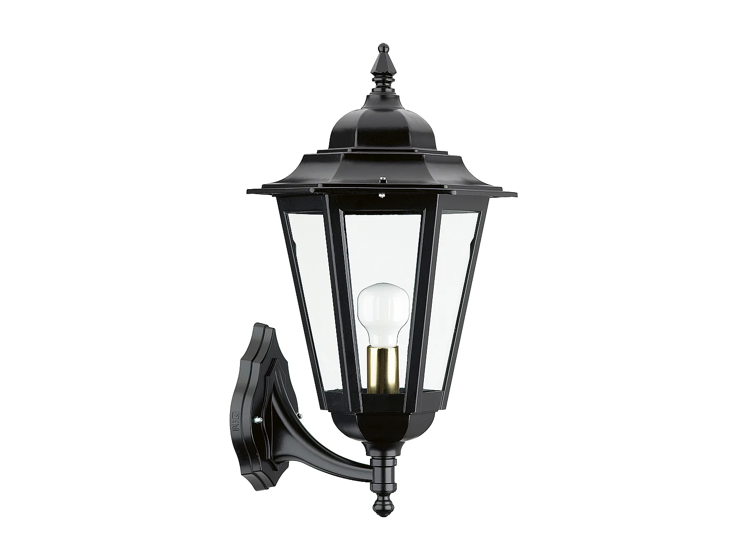 ELITE 6 wandlamp klassieke stijl - H 55 cm x B 34 cm - E27 42W - Transparant glas - IP44 - aluminium en wit