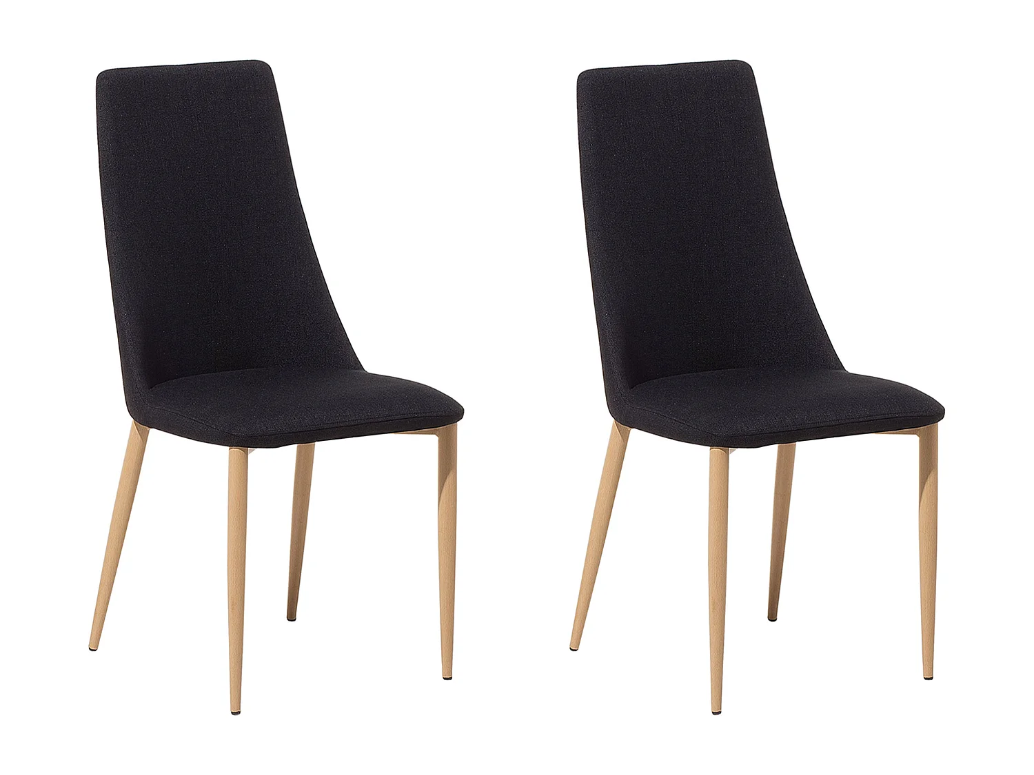 Set van 2 eetkamerstoelen CLAYTON Zwart