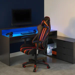 Gamehoekbureau NEHA – Met opbergruimte en LEDs – Mdf – Grijs – Koop nu eenvoudig online Gamehoekbureau NEHA – Met opbergruimte en LEDs – Mdf – Grijs – Koop nu eenvoudig online