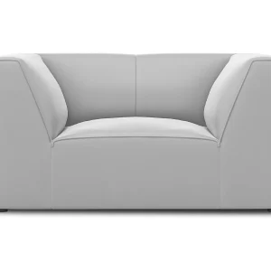 Fauteuil "Charles" Flueel, Lichtgrijs – 120x92x69cm Fauteuil "Charles" Flueel, Lichtgrijs – 120x92x69cm