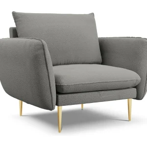 Fauteuil "Vienna" Boucle, Grijs – 97x94x95cm Fauteuil "Vienna" Boucle, Grijs – 97x94x95cm