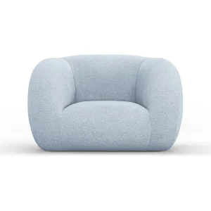 Fauteuil "Essen" Boucle, Lichtblauw – 130x95x86cm Fauteuil "Essen" Boucle, Lichtblauw – 130x95x86cm