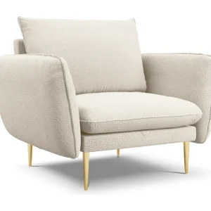 Fauteuil "Vienna" Boucle, Beige – 97x94x95cm Fauteuil "Vienna" Boucle, Beige – 97x94x95cm
