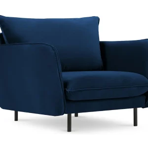 Fauteuil "Vienna" Flueel, Koningsblauw – 97x94x95cm
