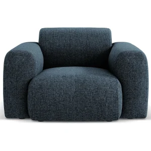 Fauteuil "Nolio" 2 zitplaatsen, Chenille, Koningsblauw – 105x95x72cm Fauteuil "Nolio" 2 zitplaatsen, Chenille, Koningsblauw – 105x95x72cm