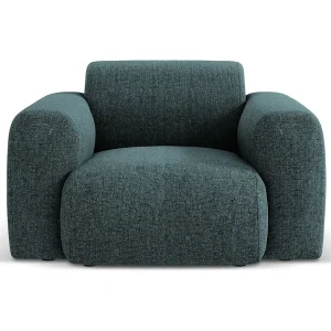 Fauteuil "Nolio" 2 zitplaatsen, Chenille, Olie – 105x95x72cm Fauteuil "Nolio" 2 zitplaatsen, Chenille, Olie – 105x95x72cm