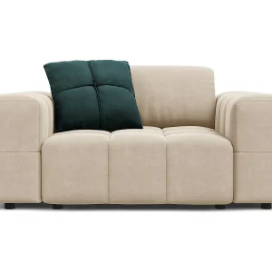 Fauteuil "Luc" Flueel, Lichtbeige – 124x102x70cm Fauteuil "Luc" Flueel, Lichtbeige – 124x102x70cm