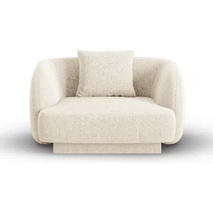 Fauteuil "Tulum" Chenille, Lichtbeige – 103x90x70cm Fauteuil "Tulum" Chenille, Lichtbeige – 103x90x70cm