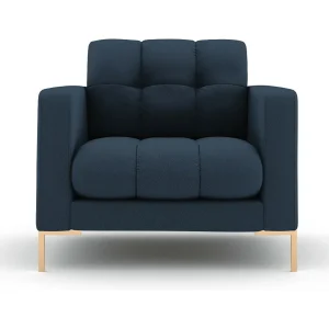 Fauteuil "Bali" Structurele stof, Blauw – 87x92x75cm Fauteuil "Bali" Structurele stof, Blauw – 87x92x75cm