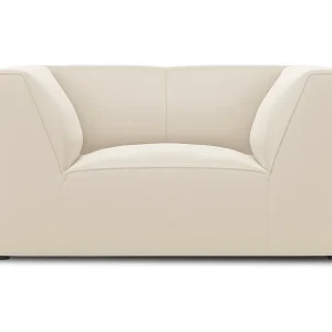 Fauteuil "Charles" Flueel, Beige – 120x92x69cm Fauteuil "Charles" Flueel, Beige – 120x92x69cm