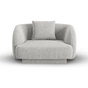 Fauteuil "Tulum" Chenille, Lichtgrijs – 103x90x70cm Fauteuil "Tulum" Chenille, Lichtgrijs – 103x90x70cm