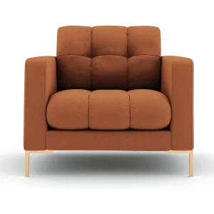 Fauteuil "Bali" Structurele stof, Baksteen – 87x92x75cm Fauteuil "Bali" Structurele stof, Baksteen – 87x92x75cm