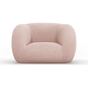 Fauteuil "Essen" Boucle, Poederroze – 130x95x86cm Fauteuil "Essen" Boucle, Poederroze – 130x95x86cm