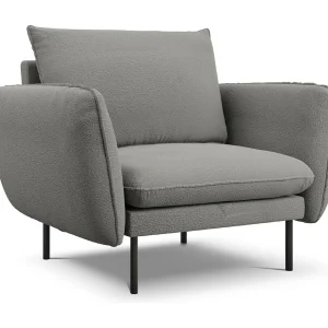 Fauteuil "Vienna" Boucle, Grijs – 97x94x95cm Fauteuil "Vienna" Boucle, Grijs – 97x94x95cm