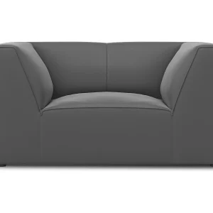 Fauteuil "Charles" Flueel, Donkergrijs – 120x92x69cm Fauteuil "Charles" Flueel, Donkergrijs – 120x92x69cm