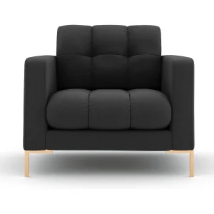 Fauteuil "Bali" Structurele stof, Donkergrijs – 87x92x75cm Fauteuil "Bali" Structurele stof, Donkergrijs – 87x92x75cm