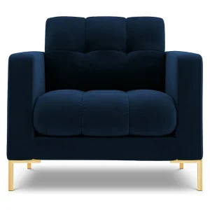 Fauteuil "Bali" Flueel, Koningsblauw – 87x92x75cm Fauteuil "Bali" Flueel, Koningsblauw – 87x92x75cm